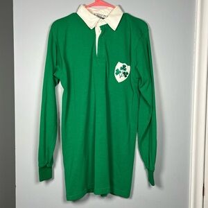 Vintage Ireland Rugby Polo Long Sleeve Made in England